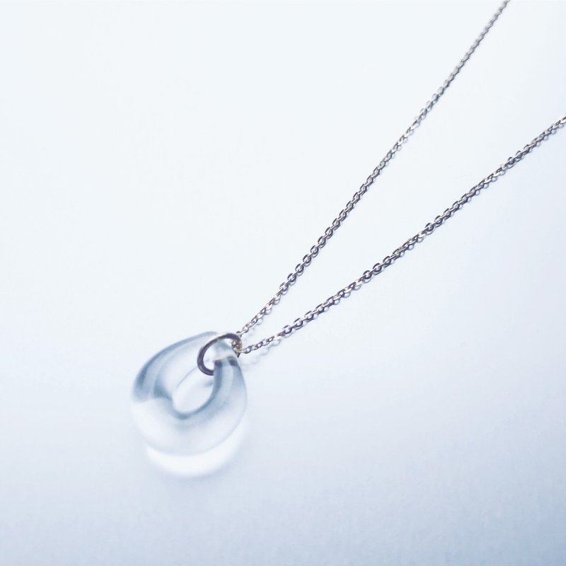 Petite drop shaped Necklace - Necklaces - Glass Transparent