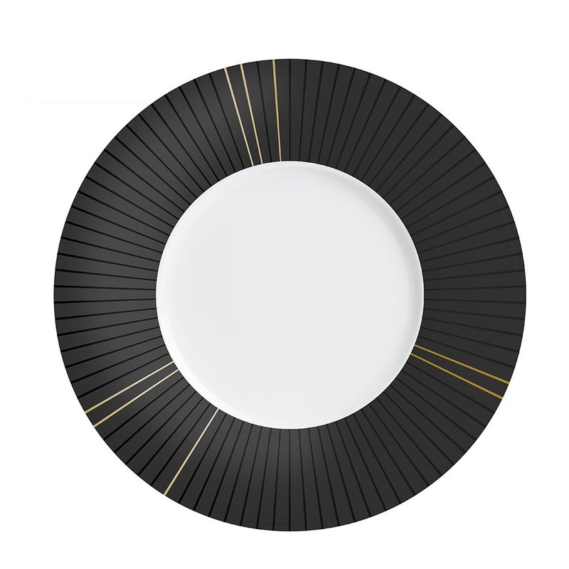 Dîner Magic Grip dinner plate 27 cm Black Ray - Plates & Trays - Porcelain Black