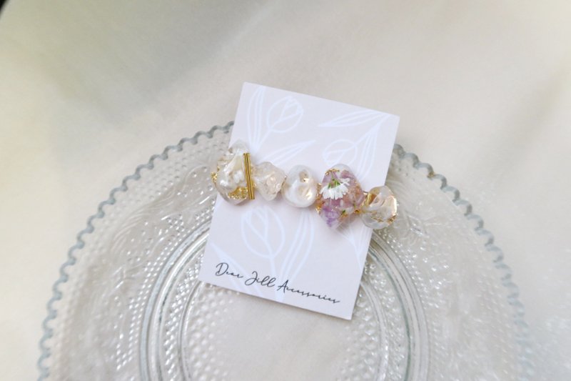 Pressed flower handmade hairclip - เครื่องประดับผม - เรซิน สีใส