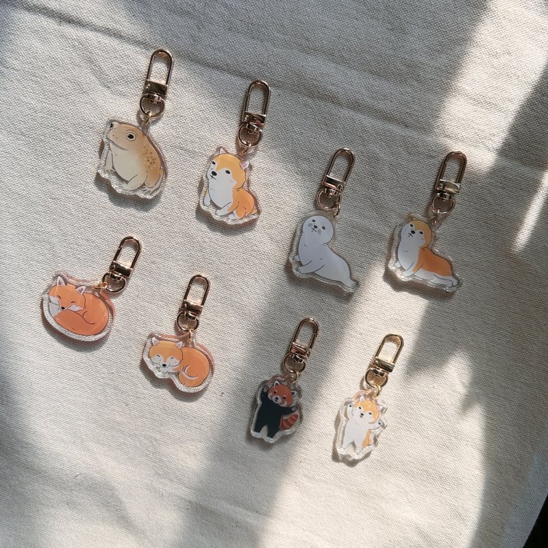 Chai and Animals Acrylic Pendant/Keychain - พวงกุญแจ - อะคริลิค 