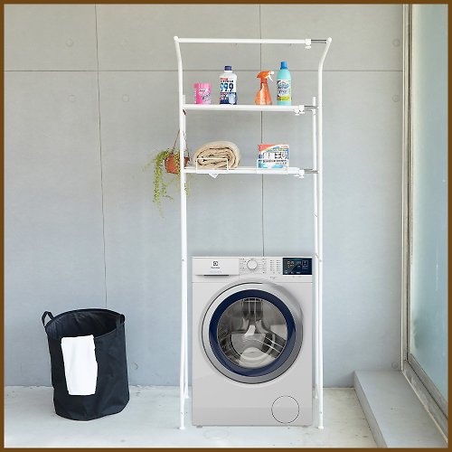 ikloo宜酷屋 【ikloo】洗衣機上雙層收納架