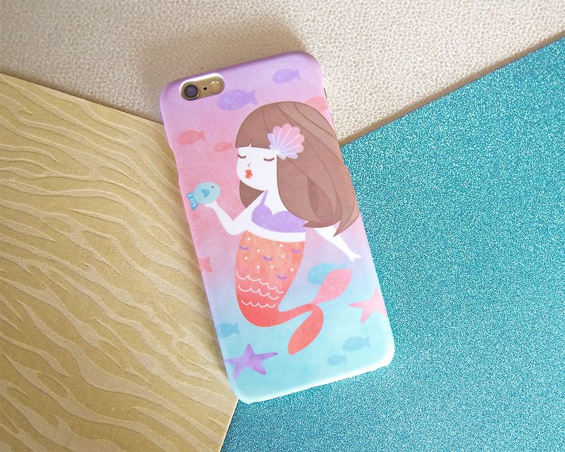 Mermaid iPhone case 手機殼 เคสมือถือนางเงือก - Phone Cases - Plastic Pink