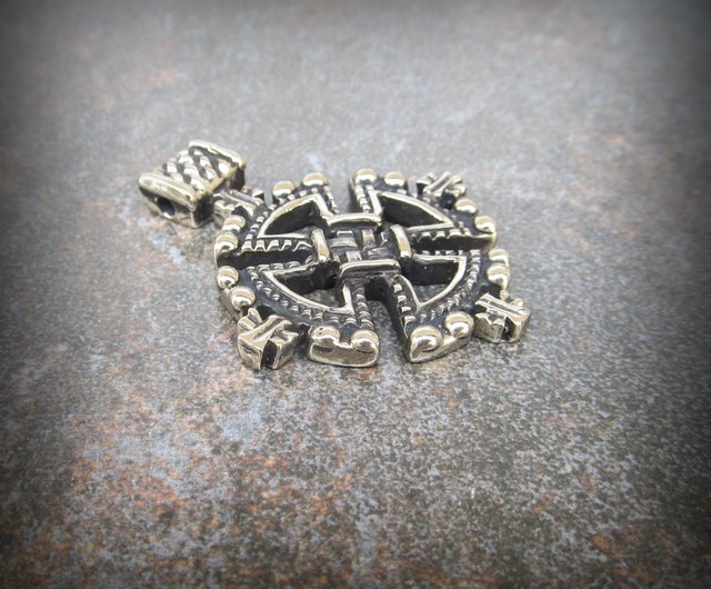 シルバーネックレス メンズ カンタベリークロス コーラル 珊瑚 ブランド シルバーネックレス メンズ チェーン付 プレゼント