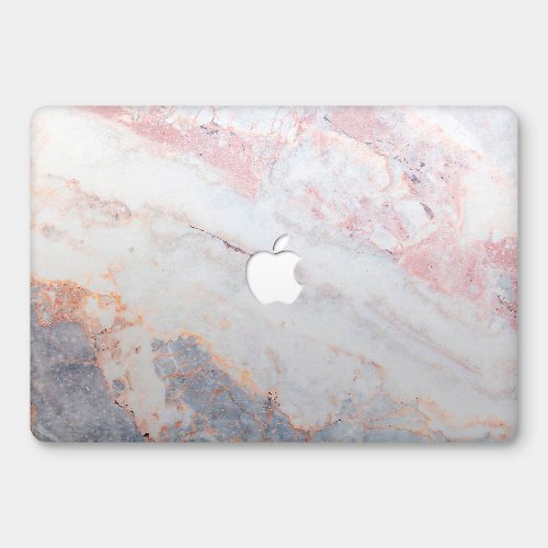 PIXO.STYLE 經典灰粉大理石紋路 MacBook 超輕薄防刮保護殼 RS748