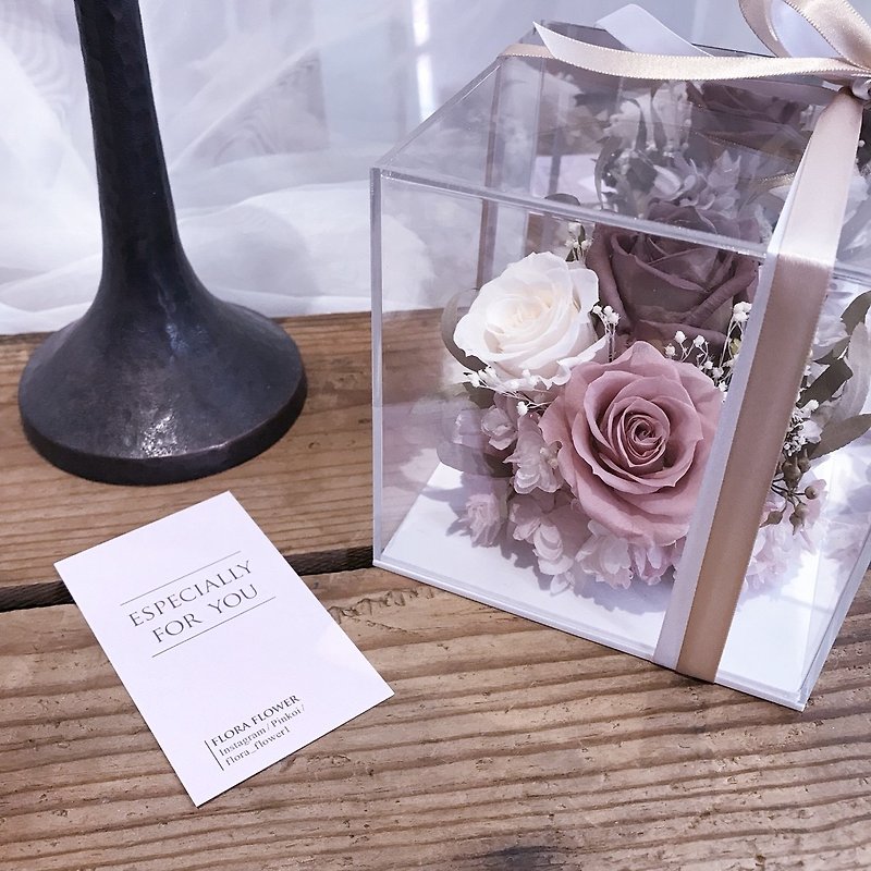 Preserved Flower Gift Box-Full Series - ตกแต่งต้นไม้ - พืช/ดอกไม้ ขาว