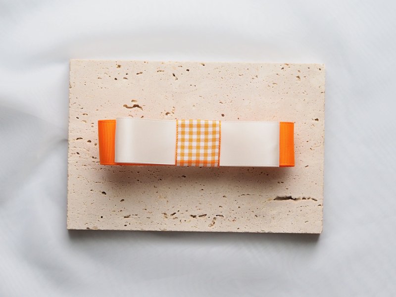 Ribbon barrette - Hair Accessories - Nylon Orange