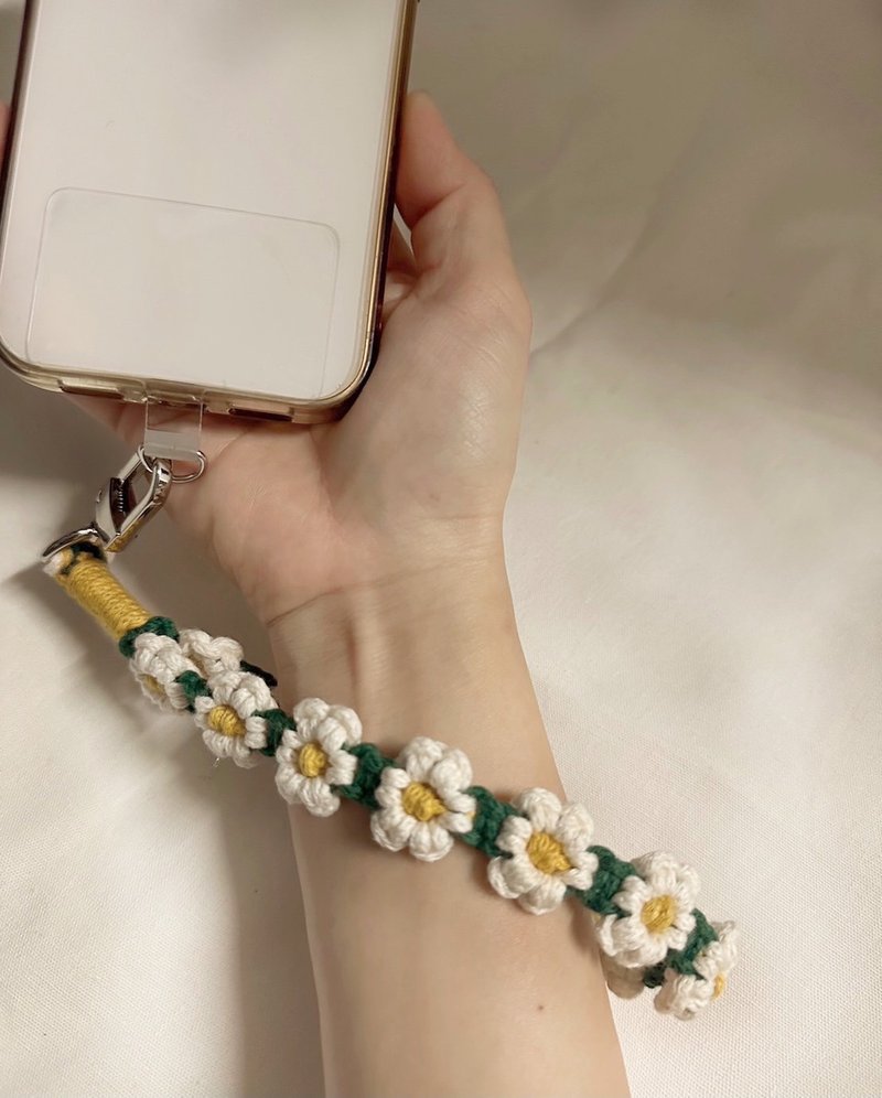 Little Daisy/Flower Braided Phone Lanyard/Wrist Lanyard - Lanyards & Straps - Cotton & Hemp 