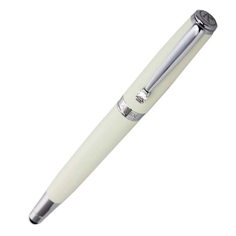 ARTEX 雅緻觸控鋼珠筆-亮銀/白管 - 鋼珠筆 - 水晶 白色