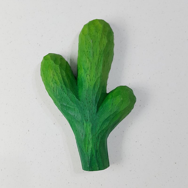 [木版スタイル磁石多肉植物]セクションB - マグネット - 木製 グリーン