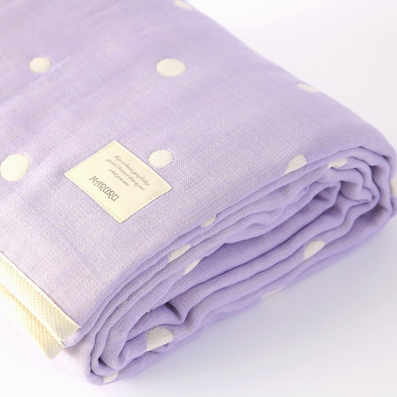 MARURU Six-layer gauze baby blanket  (L) Lavender (Made in Japan) - ผ้าปูที่นอน - ผ้าฝ้าย/ผ้าลินิน สีม่วง