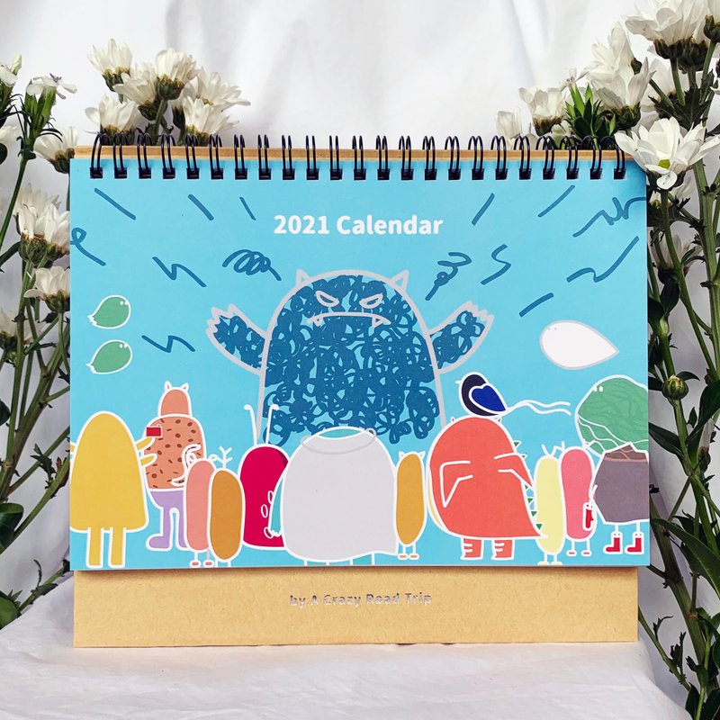 【Desk Calendar 2021 | Hunting down the dragon whimsical story calendar】 - Calendars - Paper Multicolor