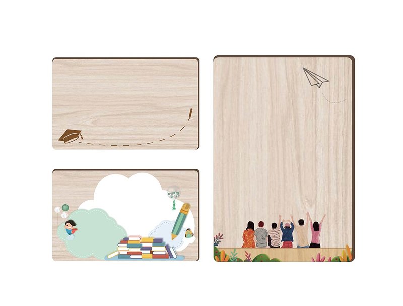 Graduation season wooden card, free customized New Year card, Mother's Day card, Birthday card, Valentine's card - การ์ด/โปสการ์ด - ไม้ สีนำ้ตาล