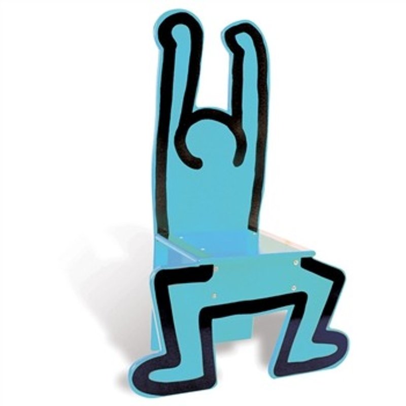 フランスの輸入キースリングブルー椅子アート - その他の家具 - 木製 ブルー