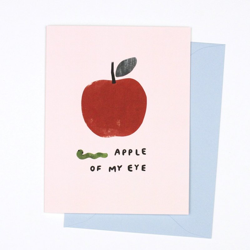 Apple of My Eye - Greeting Card - 卡片/明信片 - 紙 粉紅色