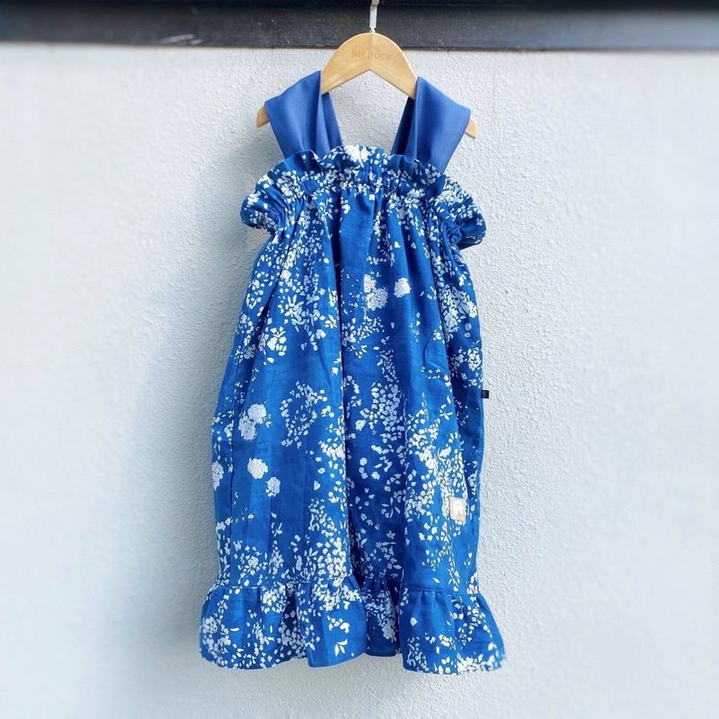 Ito Baroque Blue - Carrying Butterfly Ocean - Kids' Dresses - Cotton & Hemp Blue