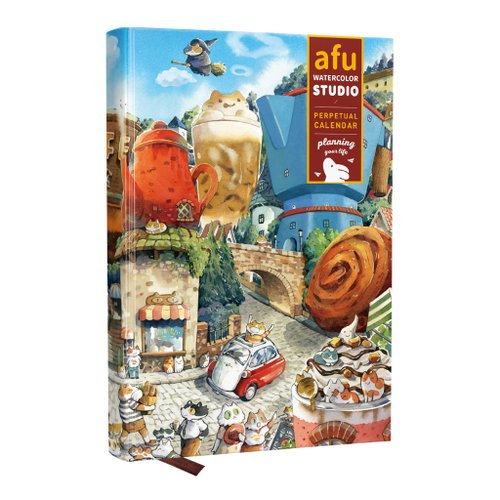 afu插畫日誌 afu無時效大白兔手帳本IV - 咖啡小鎮