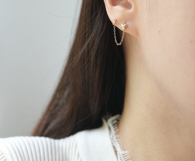 14K 両耳ピアス-