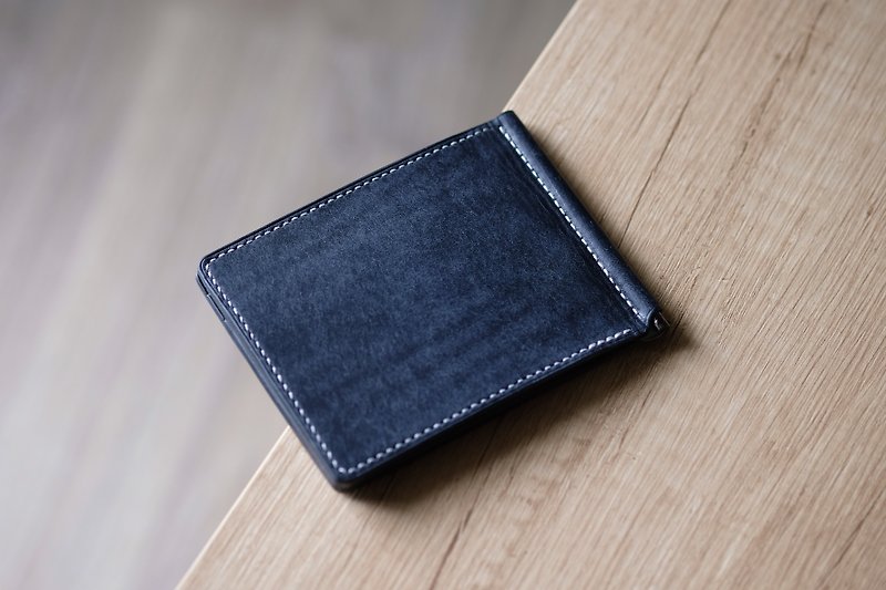 STAINLESS STEEL MONEY CLIP - Wallets - Genuine Leather Blue