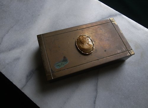 老時光OLD-TIME Vintage & Classic & Deco 【老時光 OLD-TIME】早期日本厚重銅珠寶盒