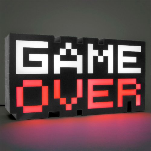 遊戲家 Gameshop 【Paladone UK】 Game Over 遊戲完結 造型 隨音樂變色 燈飾夜燈