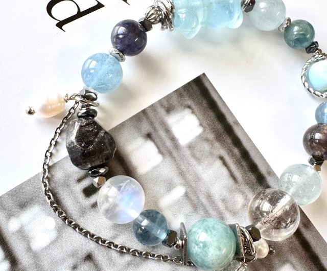 とんきち様確認用 アクアマリンベア、アイオライト、ハーキマーダイヤモンド