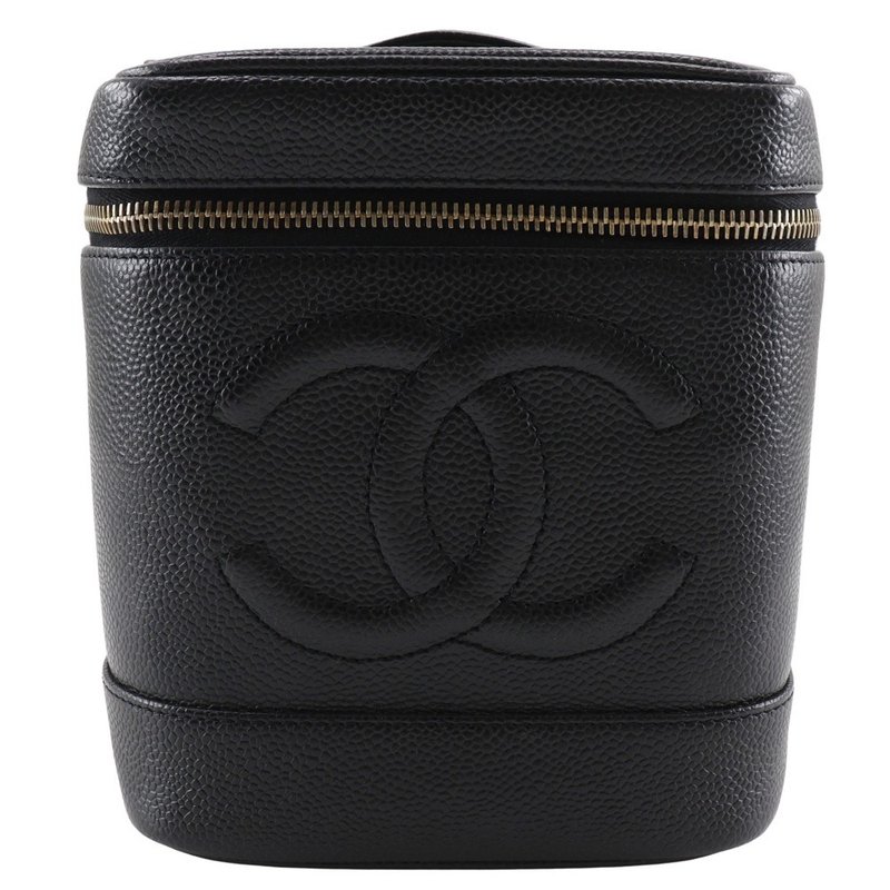 【日本直送】シャネル CHANEL バニティ ポーチ ココマーク ハンドバッグ A01998 キャビアスキン 黒 レディース【中古】 - 化妝包/收納袋 - 真皮 黑色