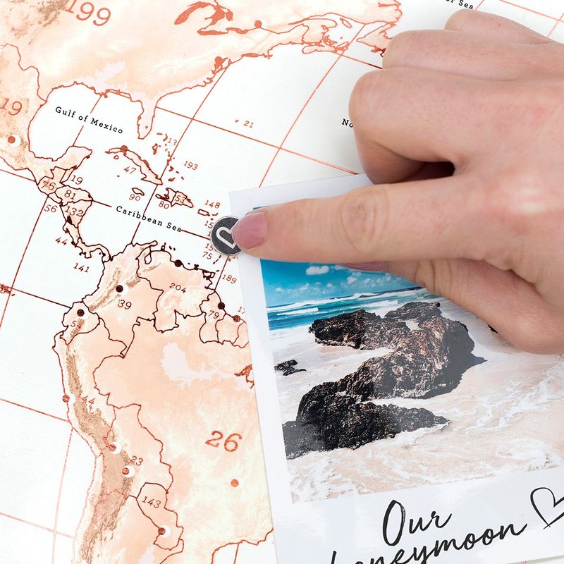 【アウトレット展示品】イギリス Luckies 私の旅、次の目的地 - マグネット世界地図 - 地図 - その他の素材 多色