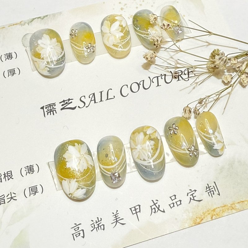 手繪 手工客製化穿戴甲 • 晨光野花 - 其他 - 其他材質 