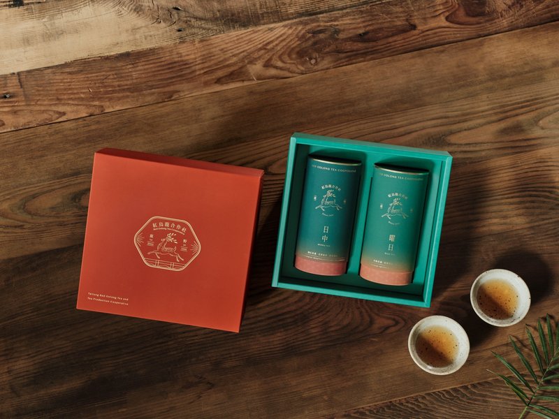 紅烏龍合作社 | 茶罐禮盒組 曜日+日中原葉 75g x 2 - 茶葉/茶包/水果茶 - 新鮮食材 橘色