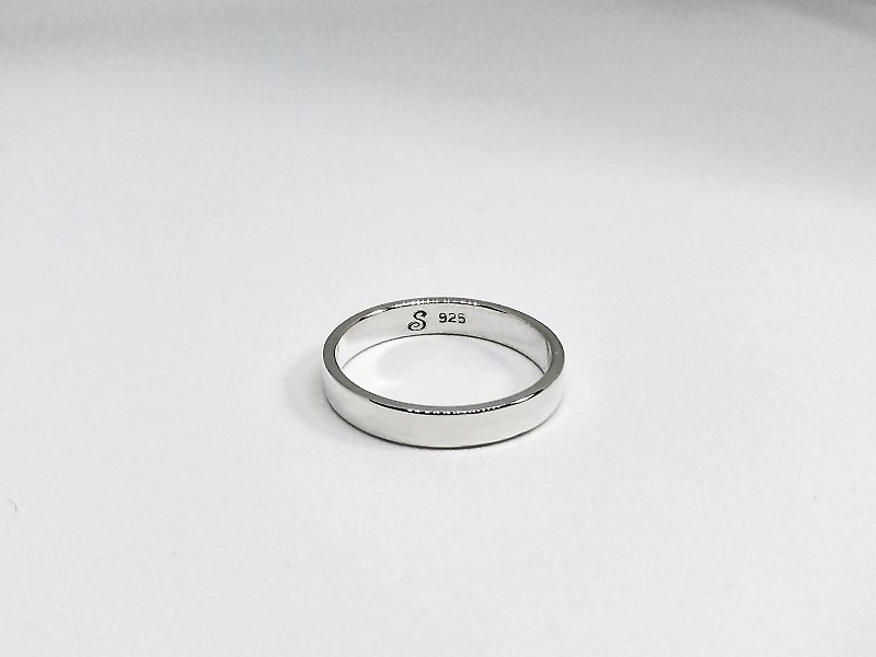 S Lee-925 silver hand made thick version ring / custom - แหวนทั่วไป - โลหะ 