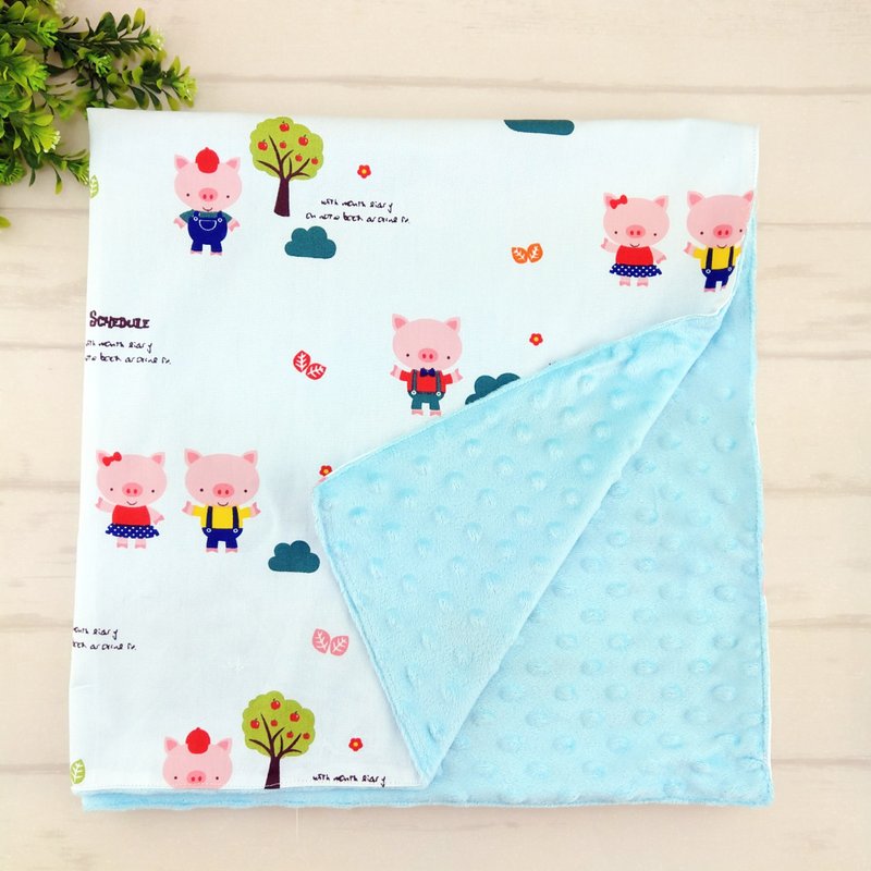Two little guesses. Cotton quilt, air-conditioning quilt, peas blanket, mosquito-proof quilt (free embroidery) - ผ้าปูที่นอน - ผ้าฝ้าย/ผ้าลินิน สีน้ำเงิน