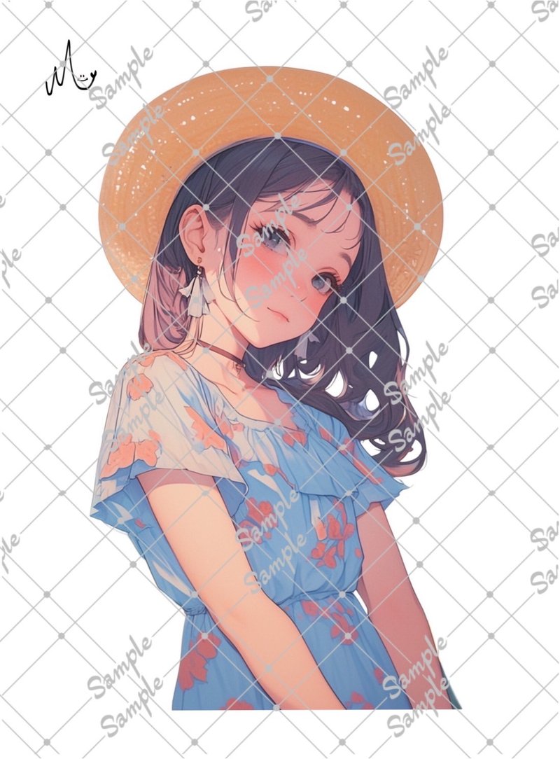 オリジナル人物ステッカー - 貼紙 - 紙 