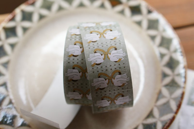 啾啾鳥 Ribbon Birds 標籤貼紙 Ivy Snow 森空 - 貼紙 - 紙 藍色