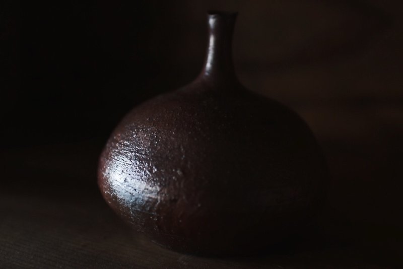 望氣_柴燒花瓶 D - 花瓶/陶器 - 陶 咖啡色