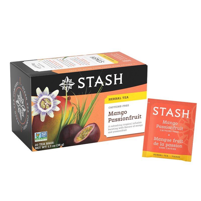 Star Tea Decaffeinated Herbal Mango Passion Fruit Flavor Tea Box 20pcs - Tea - Fresh Ingredients 