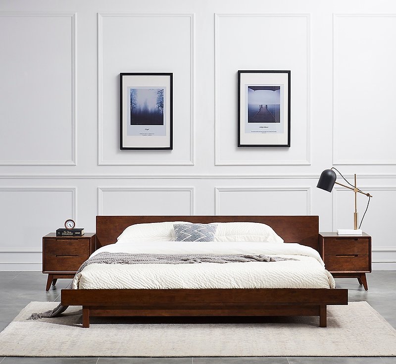 Weiss Green Nordic modern Japanese solid wood tatami bed 2 meters 1 - เฟอร์นิเจอร์อื่น ๆ - ไม้ สีนำ้ตาล