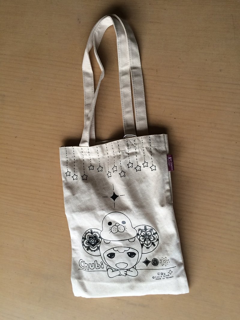 Coke King-A4 Canvas Book Collection Bag-Small Tweet (9MADOA001) - その他 - コットン・麻 
