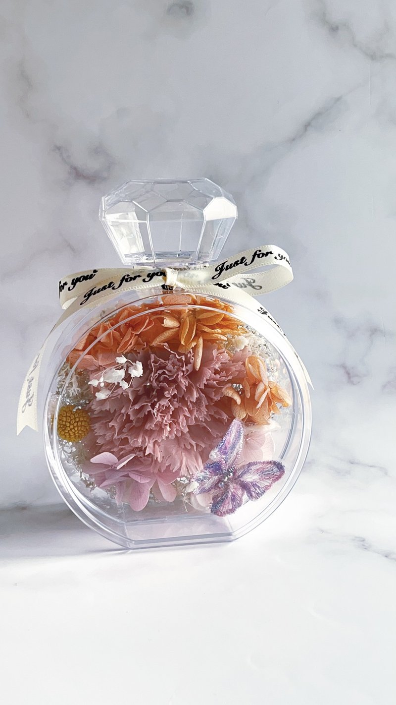 母親節康乃馨永生花禮 永生花壓克力香水瓶造型 - 乾燥花/永生花 - 植物．花 粉紅色