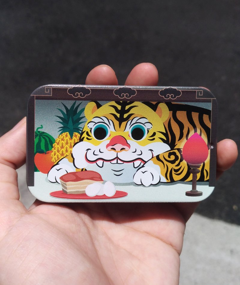 Tiger Lord-Xiatan Tiger Tinplate Storage Box Retro Tin Box Small Object Birthday Gift Exchange Gift - อื่นๆ - โลหะ 