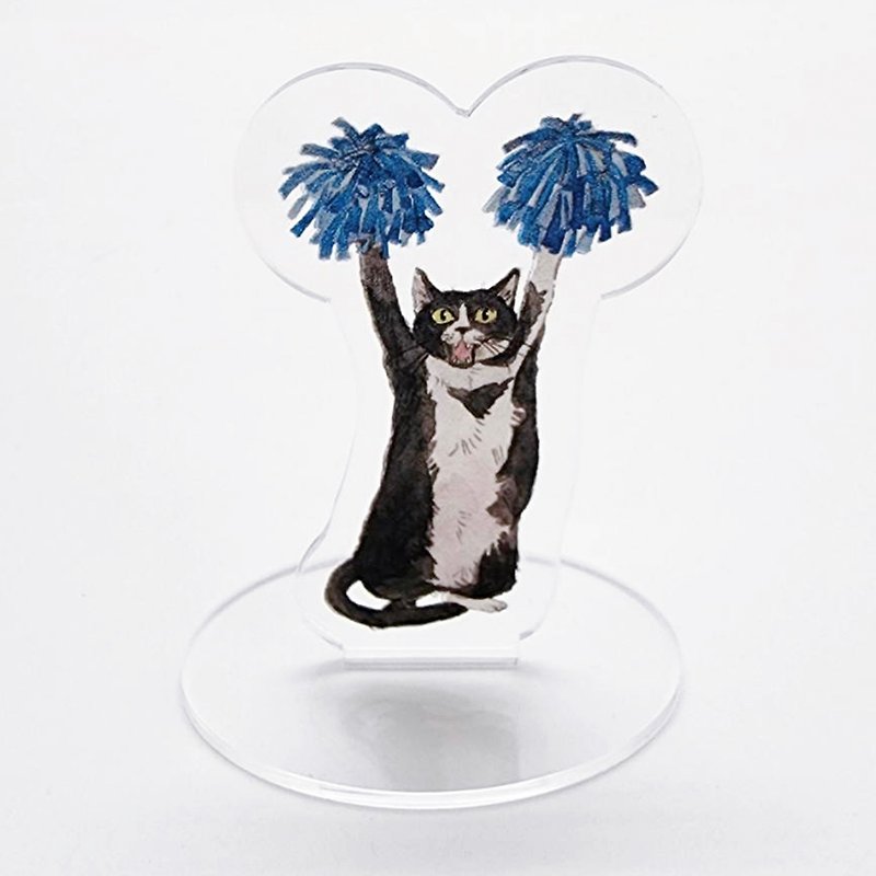 Come on at work/cat cheering Acrylic stand-color ball cat style - Items for Display - Acrylic 