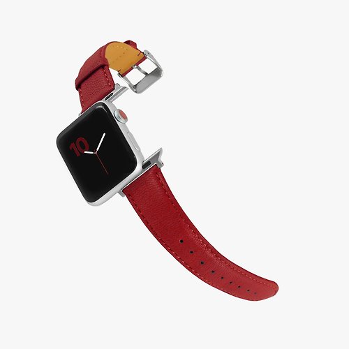 Macarooon 客製化禮物意大利真皮革錶帶Apple Watch 紅色_01378