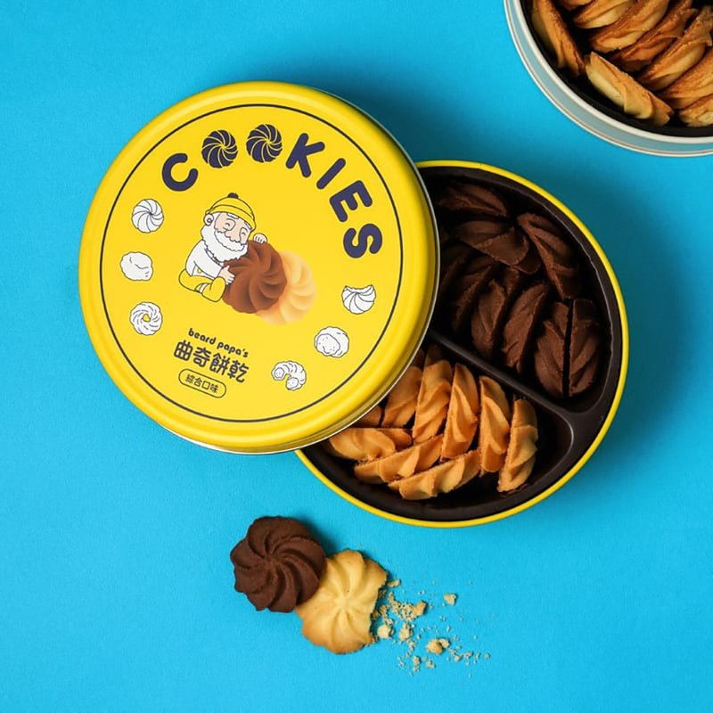 (Pre-order)【beard papa's】Combined Cookies/Original Vanilla + Chocolate Flavor (170g) - Handmade Cookies - Other Materials Yellow