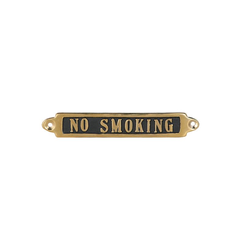 DULTON Sign NO SMOKING - Wall Décor - Copper & Brass Khaki