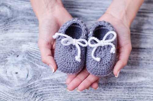 Karapuzzy 繫帶嬰兒鞋 嬰兒鞋 幼兒鞋 帶鞋帶的溫暖嬰兒短靴 藍色莫卡辛鞋