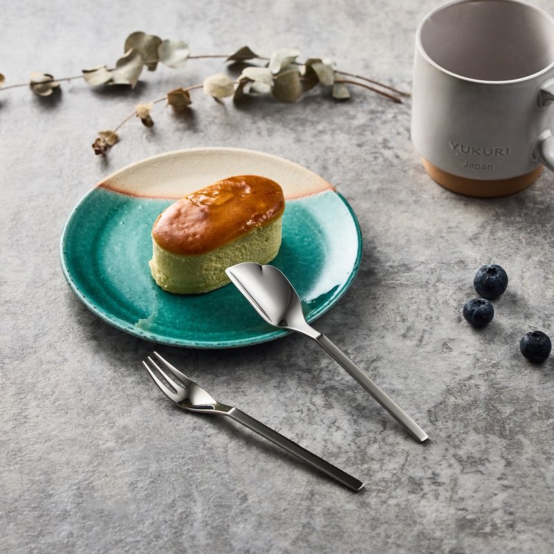 日本山崎金屬 - NAPOLI系列 - 不鏽鋼蛋糕叉匙組(2件式) - 餐具/刀叉湯匙 - 其他金屬 銀色