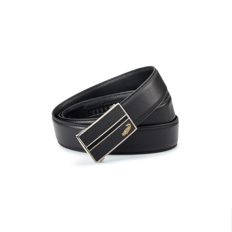 [Men’s Belt Recommendation/24H Shipping] The first choice for genuine leather belt gifts-32MM-0101-42007 - เข็มขัด - หนังแท้ สีดำ