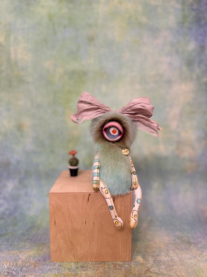 Blue cyclop - doll with eggs eyes _ READY TO SHIP! - 玩偶/公仔 - 其他材質 藍色