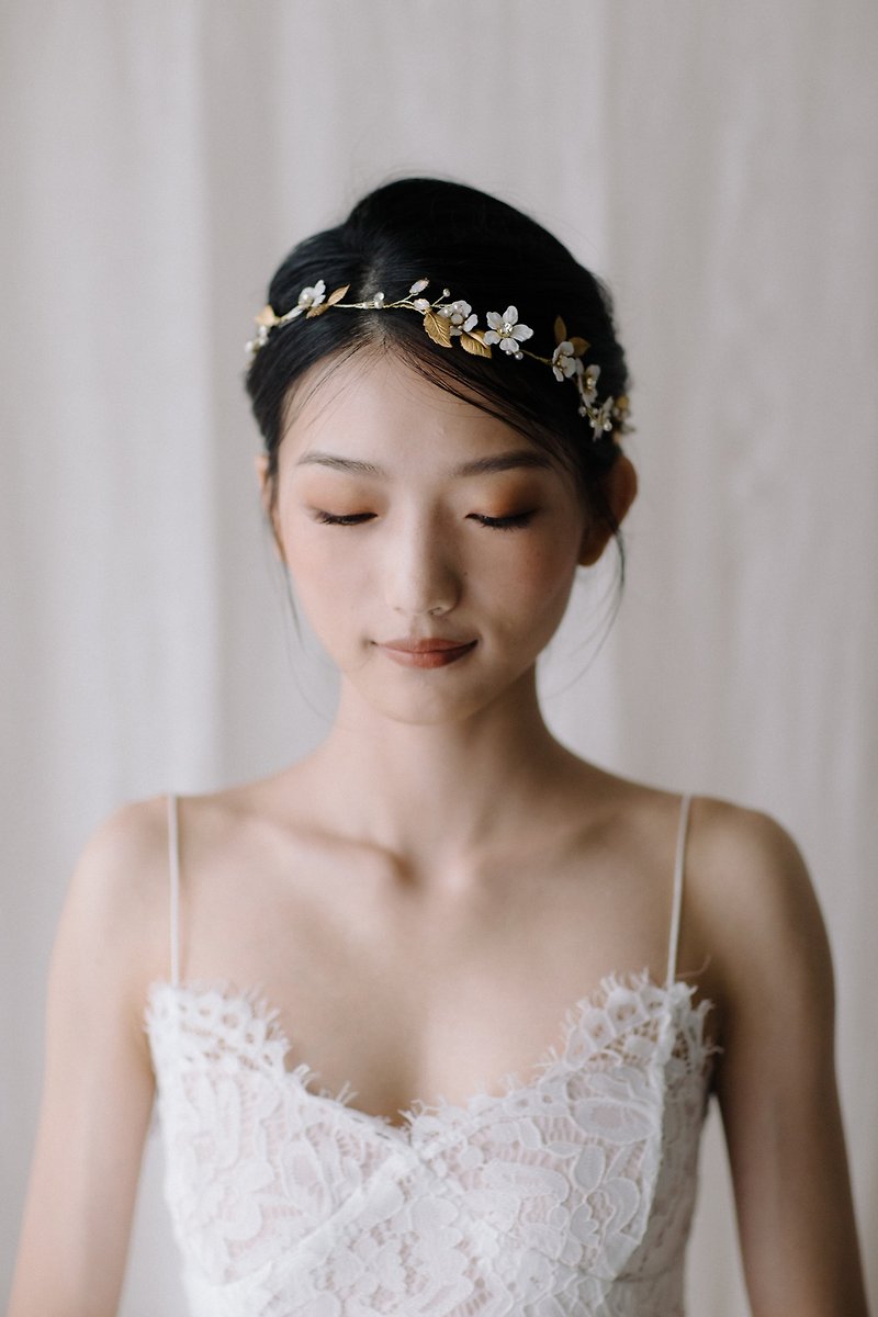 Bridal hair accessories/Khiumoo經典作品改款上架/復古新娘髮圈 - 髮夾/髮飾 - 其他材質 多色