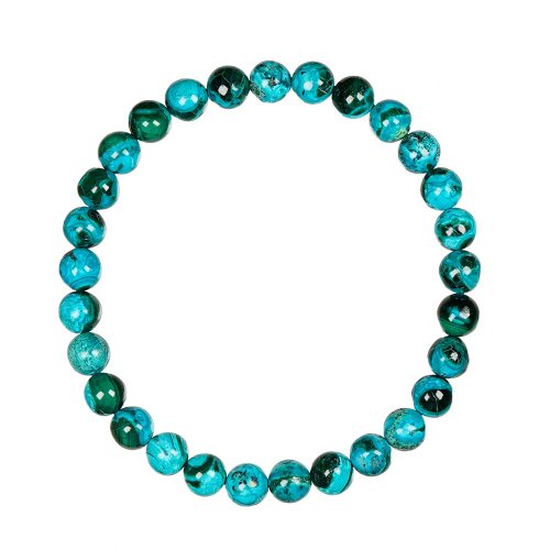 正佳珠寶 Gemsrich Jewelry 【正佳珠寶】矽孔雀石 頂級矽孔雀鳳凰松 6.4-6.8mm 矽孔雀石手珠