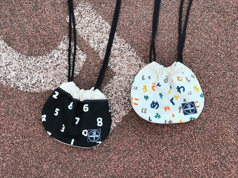 Buns / 123 with あいう - Messenger Bags & Sling Bags - Cotton & Hemp Black